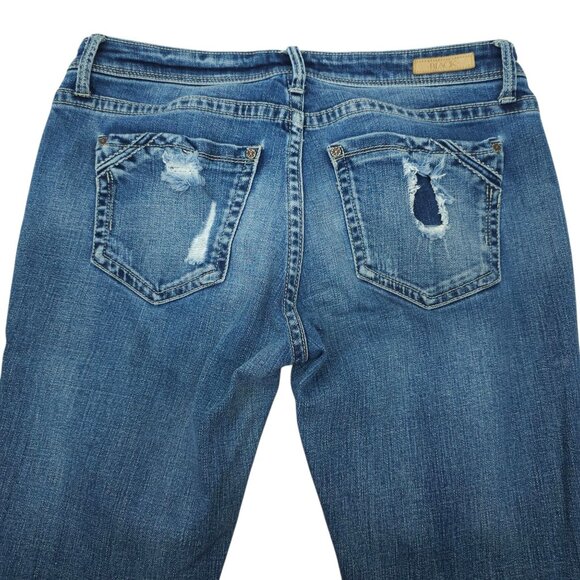 Buckle Black Jeans Bootcut  Womens Size 28 x 32 Mid Rise Med Wash Blue Denim - Picture 11 of 13